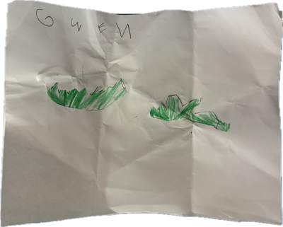 green shapes