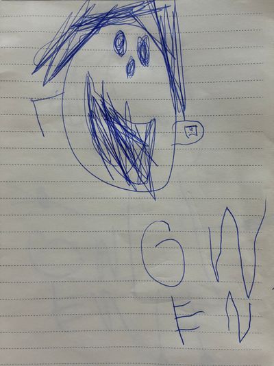 person drawing