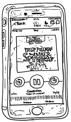 Drawing of “The Amber Spyglass: His Dark Materials #3”
