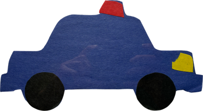 school craft paper police car