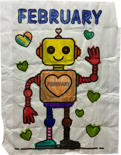 robot coloring page