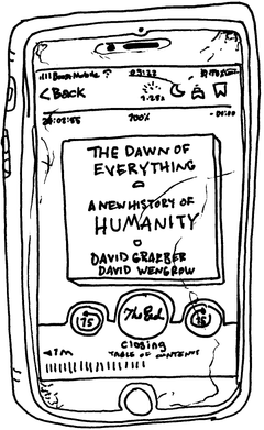 Drawing of “The Dawn of Everything: A New History of Humanity”