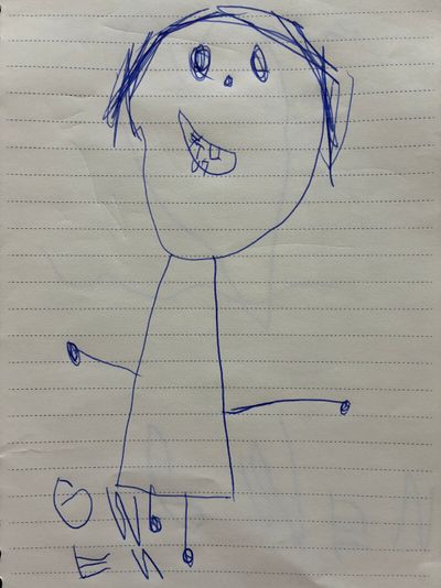 person drawing