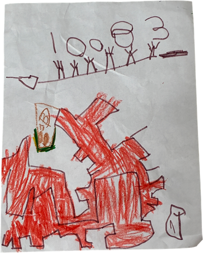 robot drawing made for dad