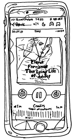 Drawing of “The Lying Life of Adults”