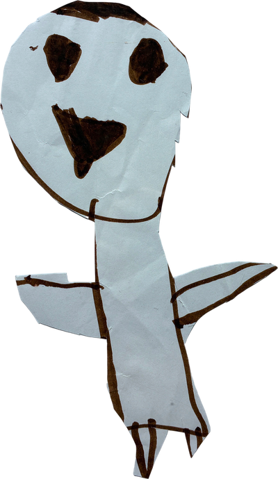 cutout person drawing