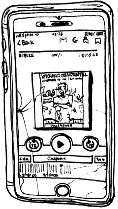 Drawing of “Kitchen Confidential: Adventures in the Culinary Underbelly”