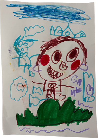 delightful rosy cheeks person drawing