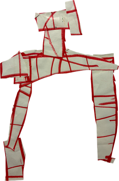 cut out paper with marker shapes