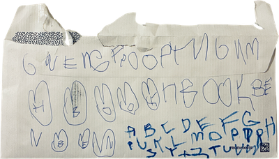 words on back of envelope