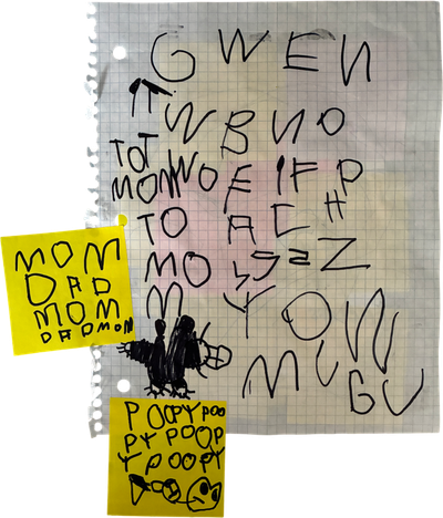 marker and post it note craft for mom