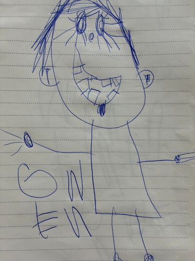 funny person tongue out drawing