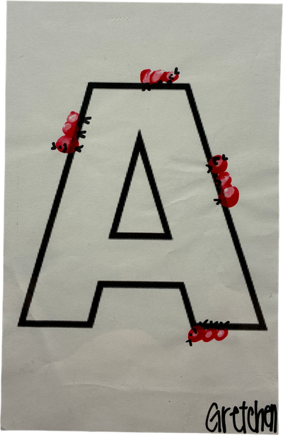 a with ants school craft painting