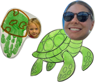 mothers day craft turtle self portrait
