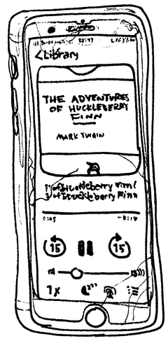 Drawing of “The Adventures of Huckleberry Finn”