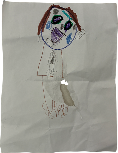 zombie looking person drawing