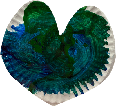 earth day painted paper plate
